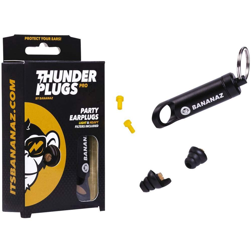 Bananaz TP-PRO Thunderplugs Ear Plugs with 2 Pairs of Filters