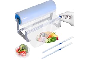 DDDZERONG Film Wrapping Machine Manual Stretch Film Packaging Dispenser Suitable for Packing Fruits for Fresh Preservation, 4‘’-13‘’ Usage Range and Equipped with 2 Film Sliding Cutters.