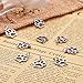 DanLingJewelry 10 pcs 304 Stainless Steel Dog Paw Print Charm Doggy Cat Animal Footprint Pendant for Jewelry Making DIY Crafting 13x12mm