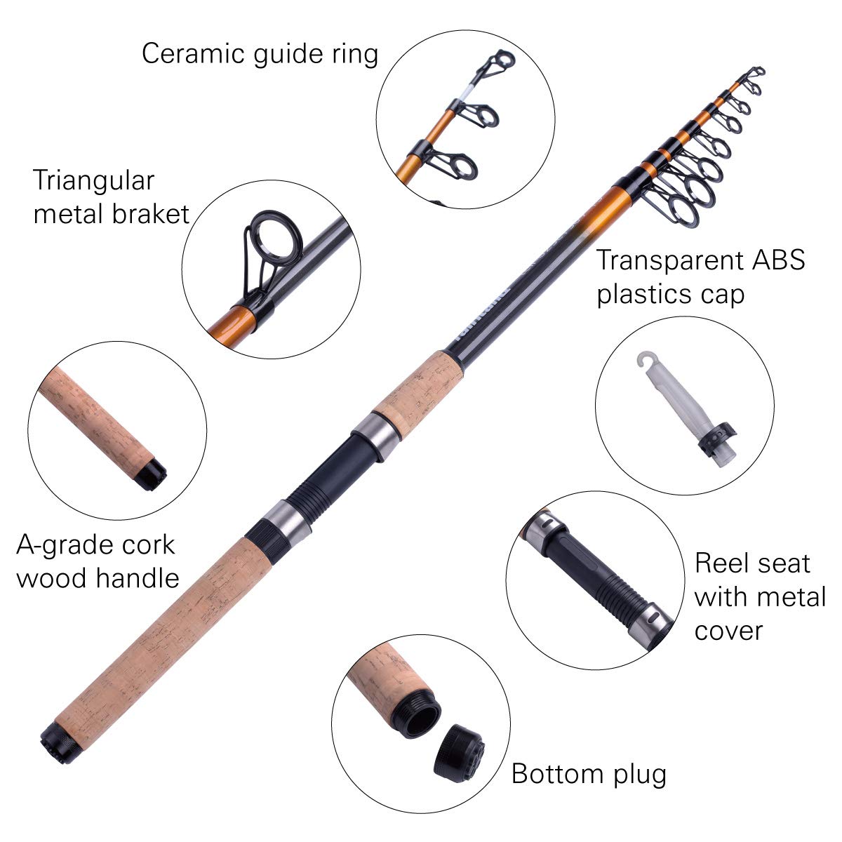 55 以上節約 伸縮式釣り竿 30トンカーボンファイバー製 長さ8フィート 格納式スピニング釣り竿 淡水 海水 旅行 サーフィン バス ボート釣り用 Fs Fr ルアー 042 X B07n646qcp 全日本送料無料 Ijsl Pubmedia Id