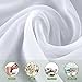 NICETOWN Sheer Curtain Panels for Dining Room, Semi Voile Drapes Faux Linen Sheer Curtains for Patio Glass Door, 55 inches Wide x 63 inches Long, White, 2 Panels