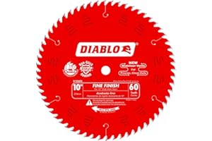 Freud D1060S Diablo 10-Inch 60 Tooth ATB Crosscutting Miter Saw Blade with 5/8-Inch Arbor and PermaShield Coating, (D1060S)