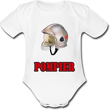 Yonacrea Body Bebe Manches Courtes Casque De Pompier Amazon Fr Vetements Et Accessoires