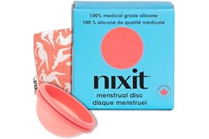 Nixit Menstrual Disc | Ultra-Soft Medical-Grade Silicone | Reusable | Holds 2x Period Cup or 6 Tampons | 12 Hour Protection |