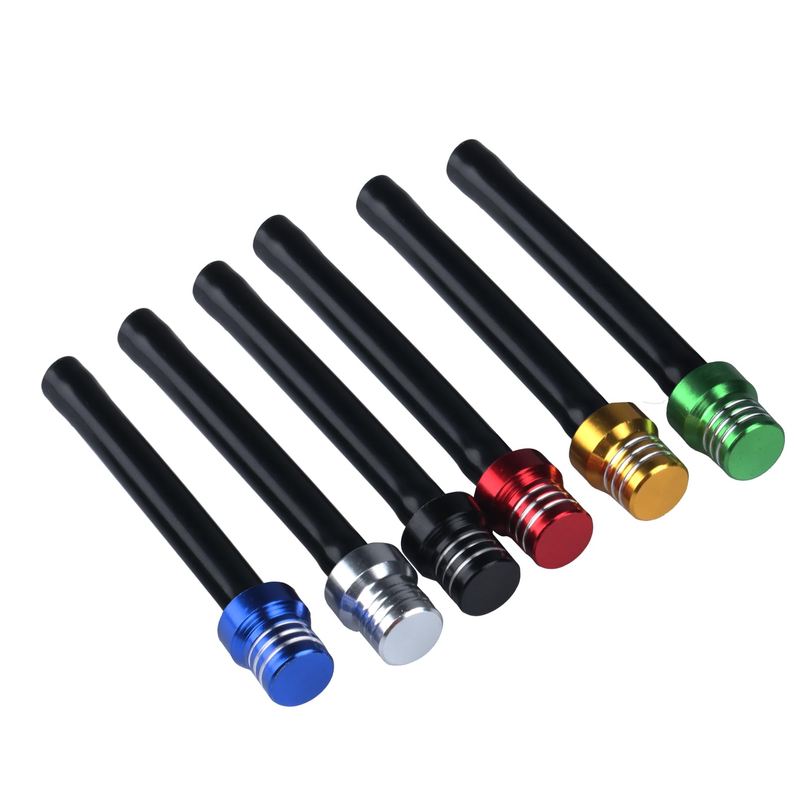 Photo 1 of 6 pcs Motorcycle Breather Hose Gas Fuel Tank Cap Vent, Motorcycle Gas Cap Vent Hose Tube, Aluminum Universal Breathing Tube Fits All Off-Road Motorcycles ATVs, Fits Pit Dirt Bike
