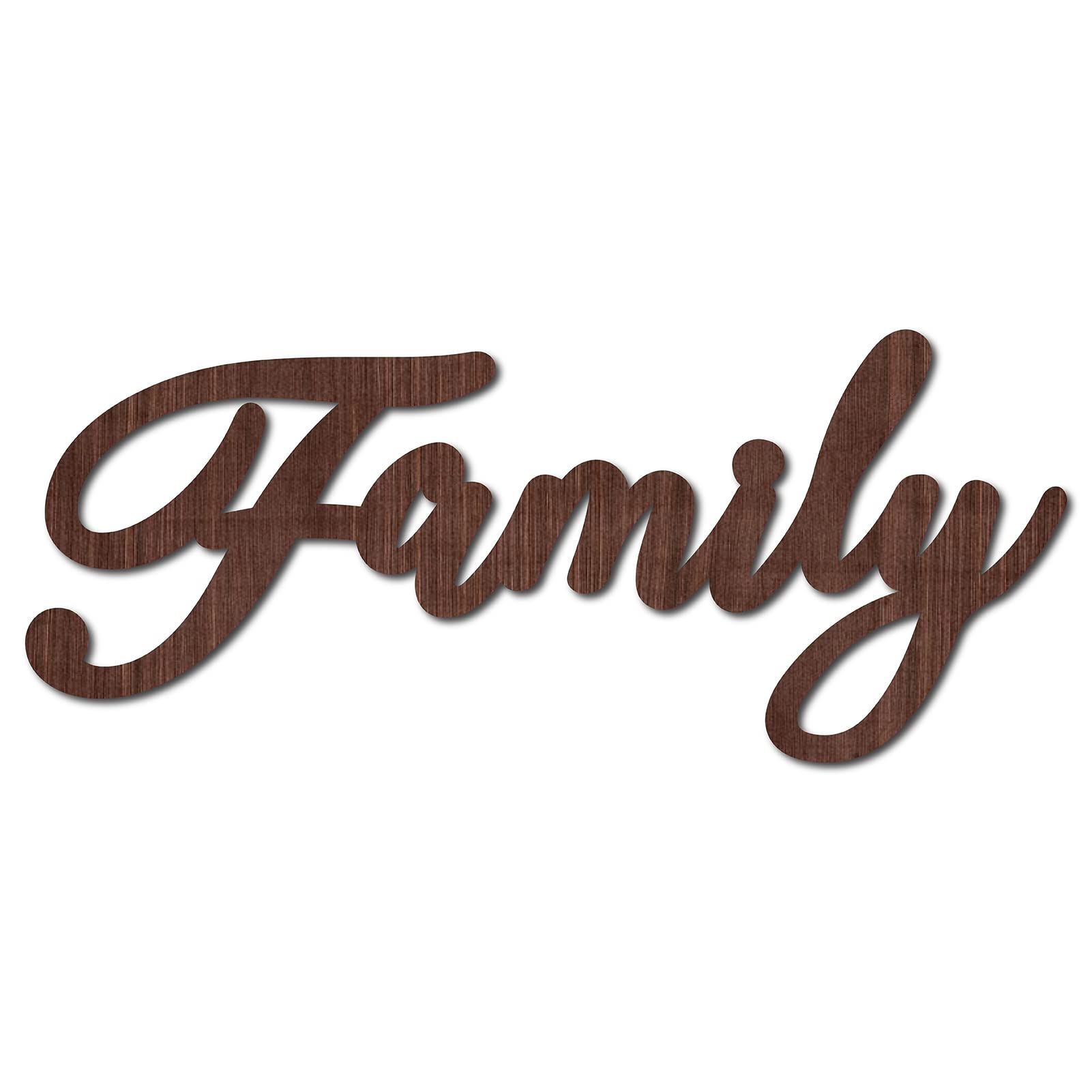 CREATCABIN Cutout Sign Family Letter Wooden Wall Art Decor Wood Word Sculpture Signs Rustic Unfinished For Housewarming Home Farmhouse Front Door Entryway Wall Decoration Brown 11.3 x 4.7inch