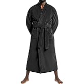 Alexander Del Rossa Men’s Plush Fleece Robe – Warm, Cozy, Winter Lounge Robe with Pockets