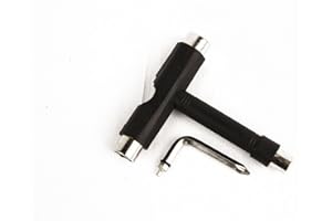 HIGHROCK Black Skateboards T-Tool All-in-ONE Tool Skateboards T-Type Allen Key and L-Type Head Wrench Screwdriver