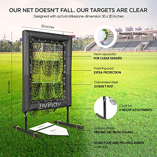 9 Hole Pitching Net 9 Hole Pitching Target Pitchers Net for Baseball