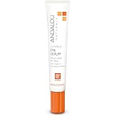 Andalou Naturals Luminous Eye Serum, Brightening Eye Cream for Dark Circles and Puffiness, Vitamin C, Caffeine & Goji Glycopeptides for a Lighter, Tighter, Brighter Appearance, 0.6 Ounce
