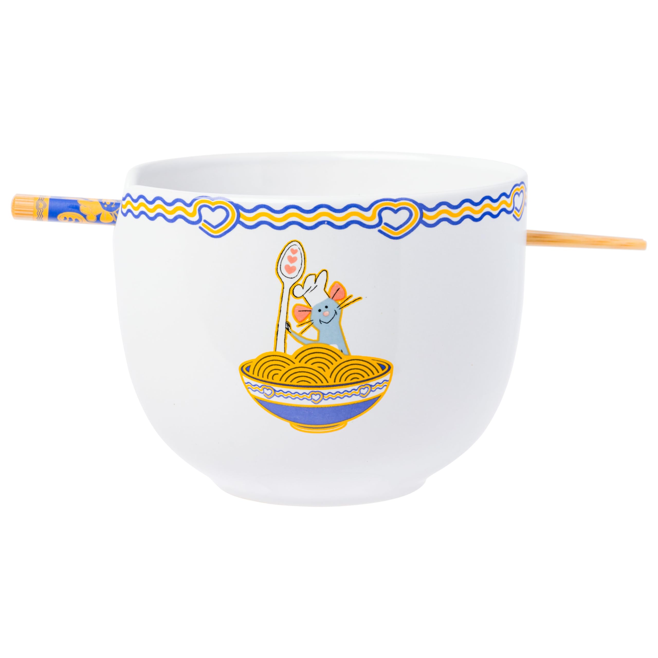 Disney Pixar Ratatouille 20-Ounce Ceramic Ramen Bowl and Chopstick Set