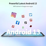 PRITOM P30H 10 Inch Android 13 Tablet 8GB 128GB Octa Core WiFi 6 Grey view 4