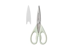 KitchenAid All Purpose Kitchen Shears with Protective Sheath Durable Stainless Steel Scissors, Dishwasher Safe, Soft Grip Com