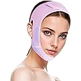V Line Lifting Mask Chin strap for sleeping, V Line Lifting Mask for Women,Jaw Exerciser，Medium,Purple