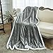 LANGRIA Sherpa Blanket Super Soft Warm Breathable Lightweight Reversible Bed or Couch Throw Fleece Blanket Eco-Friendly Easy Care for Winter (60 x 80 inches Twin Size, Grey)