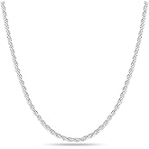 OCHCOH 925 Sterling Silver Clasp 2/2.5/3/4/5mm Rope Chain Necklace for Men Women Diamond Cut Silver Chain Necklace for Men 16-30 Inch