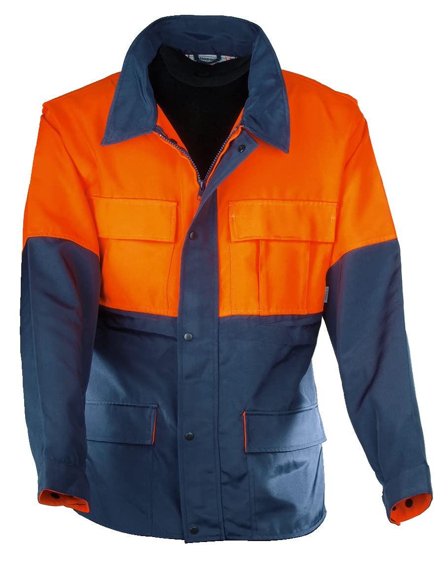 RATIOPARTS Men's Forestry Jacket Forestry Jacket Blue Orange 60-62, Blue/Orange, XXL