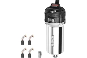 Genmitsu 710W CNC Compact Router 65mm Diameter, Spindle Motor with LCD Digital Display 6 Adjustable Speeds, 1/8” ER11 Collet,