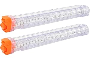 BOROLA 2Pcs Replacement Reload Clip 12-Round Refill Magazine Reload Clip Compatible for Nerf Rival Apollo XV-700 Rival Zeue XV-1200 (Clear)