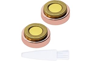 HIPPIE HYPE Replacement Heads for Finishing Touch Flawless Facial Hair Removal Shaver for Women, Rose Gold - Pack of 2
