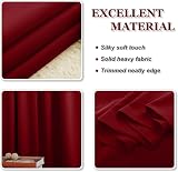 PONY DANCE Blackout Curtain Panel 52x54 Eyelet Thermal Insulated Red view 8