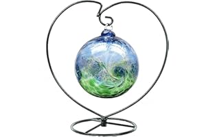 MDNODEQ Ornament Display Stand Air Plant Stand Iron Hanging Stand Flower Pot Stand Rack Holder for Hanging Glass Globe Witch Ball Terrarium Christmas Ornament and Home Wedding Decoration(Black) (Love)