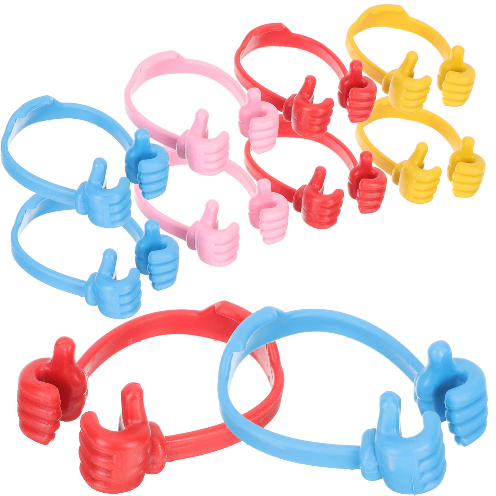 Sewroro 10pcs Thumbs Up Lazy Phone Stands Universal Phone Holder Desktop Phone Support Thumb Up Cell Phone Brackets Racks Lazy Mount for Phone (Random Color)