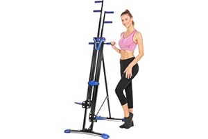 Elifine Vertical Climber Machine Home Gym Exercise Folding Climbing Machine Fitness Stepper for Whole Body Cardio Workout Training