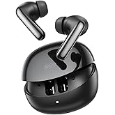 QCY MeloBuds N60 Active Noise Cancelling Wireless Earbuds, 56dB ANC Ear Buds with 6-Mic Wireless LDAC Hi-Res, Dual Drivers, Fast Charging 45H Playtime, Adaptive EQ, IPX5 Waterproof, Bluetooth 6.0