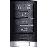 SUPALAND Key Fob Replacement Fits for Cadillac SRX 2010 2011 2012 2013 2014 2015 ATS XTS 2013-2014 ELR Push Start Button Smart Proximity Keyless Entry Remote Control NBG009768T 22865375 5 BTN