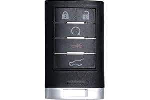 SUPALAND Key Fob Replacement Fits for Cadillac SRX 2010 2011 2012 2013 2014 2015 ATS XTS 2013-2014 ELR Push Start Button Smart Proximity Keyless Entry Remote Control NBG009768T 22865375 5 BTN