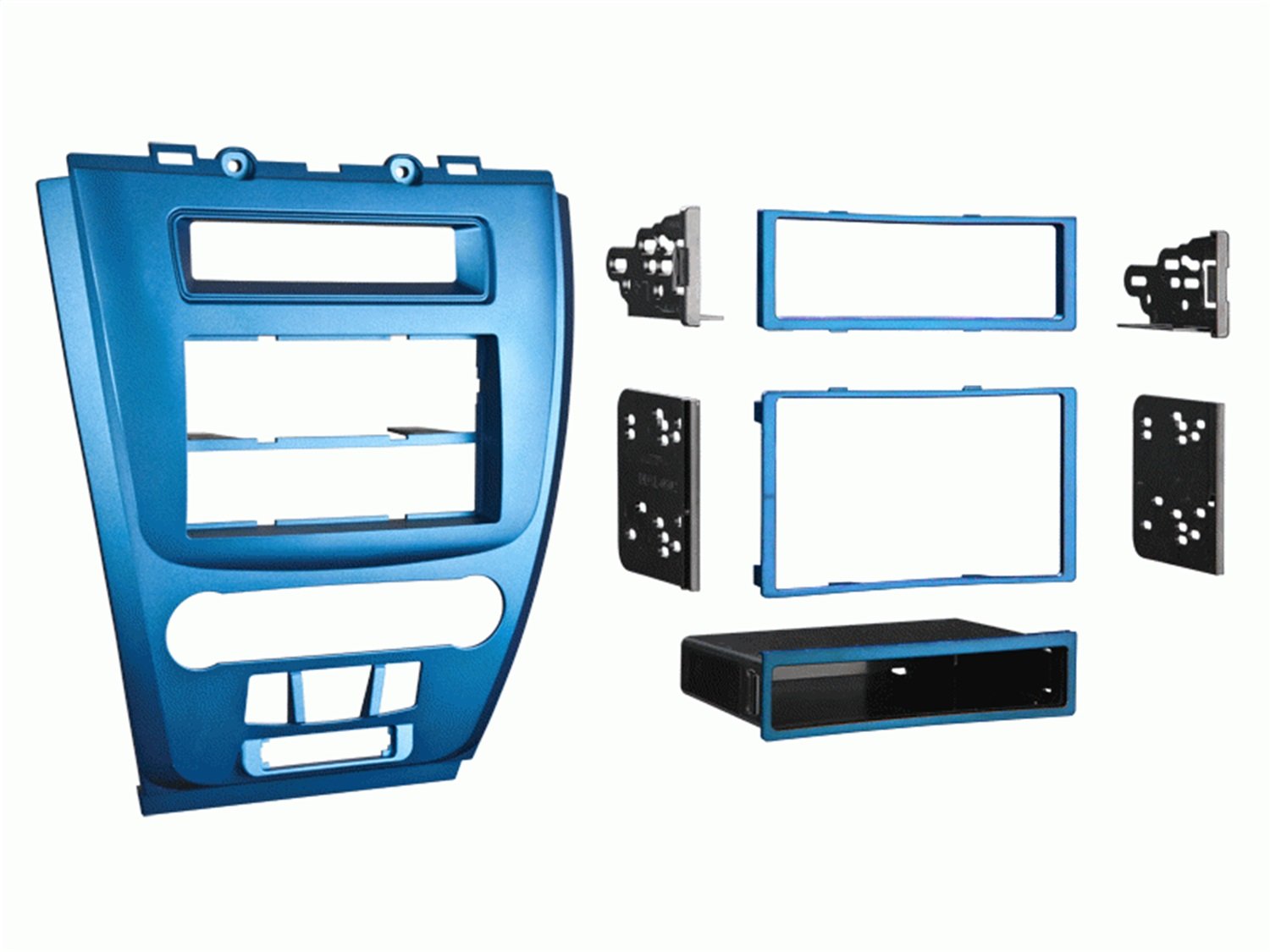Metra 99-5821BL Single or Double DIN Installation Dash Kit for 2010 Ford Fusion and Mercury Milan, Blue