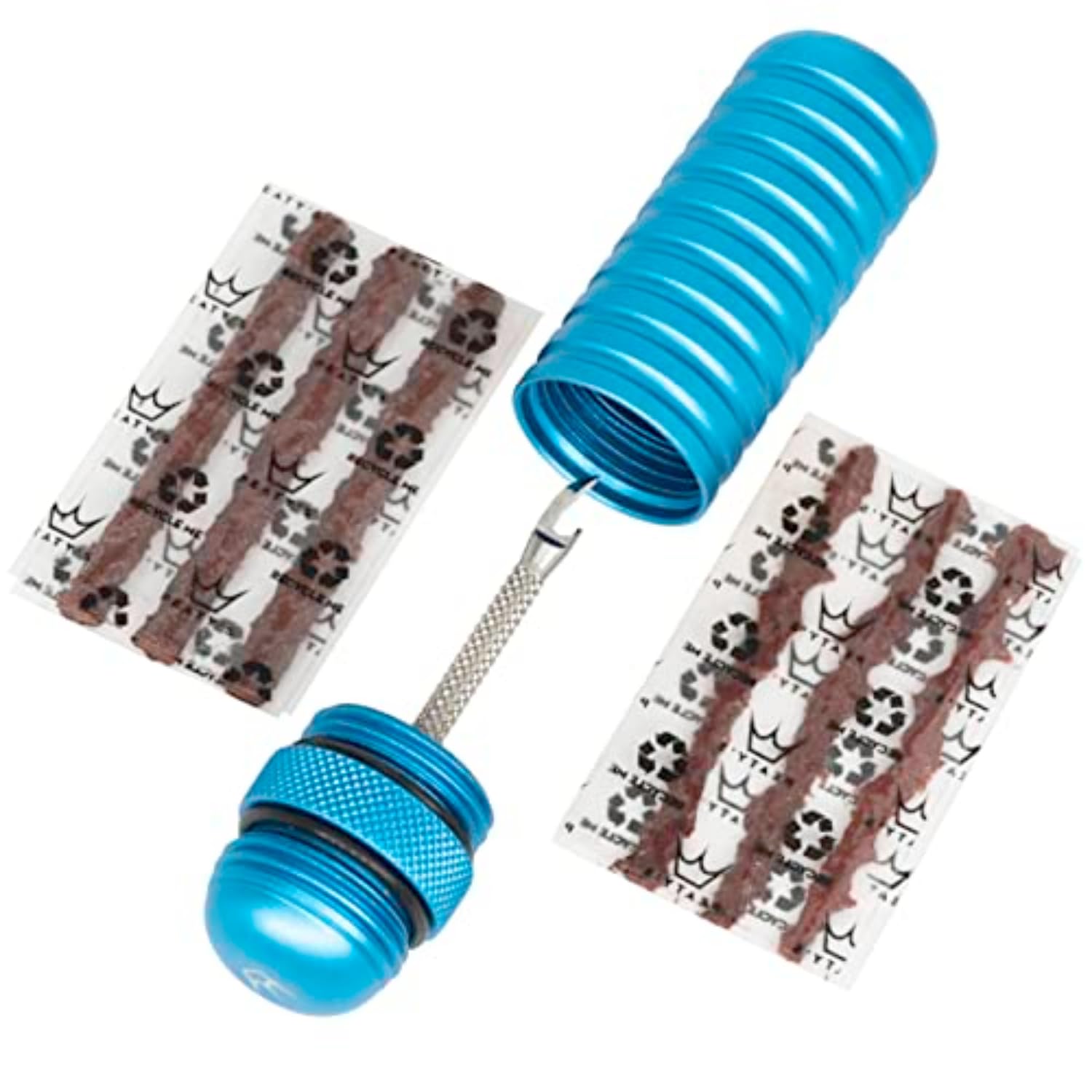 Peaty's Tubeless Bike Tyre Puncture Repair Plugger Kit - For MTB, Road & XC Bicycle Tyres - Unique Single-Sided Fork, For Rapid Puncture Repair To Fix Punctures Fast - 3x 3mm & 1.5mm Plugs - Turquoise