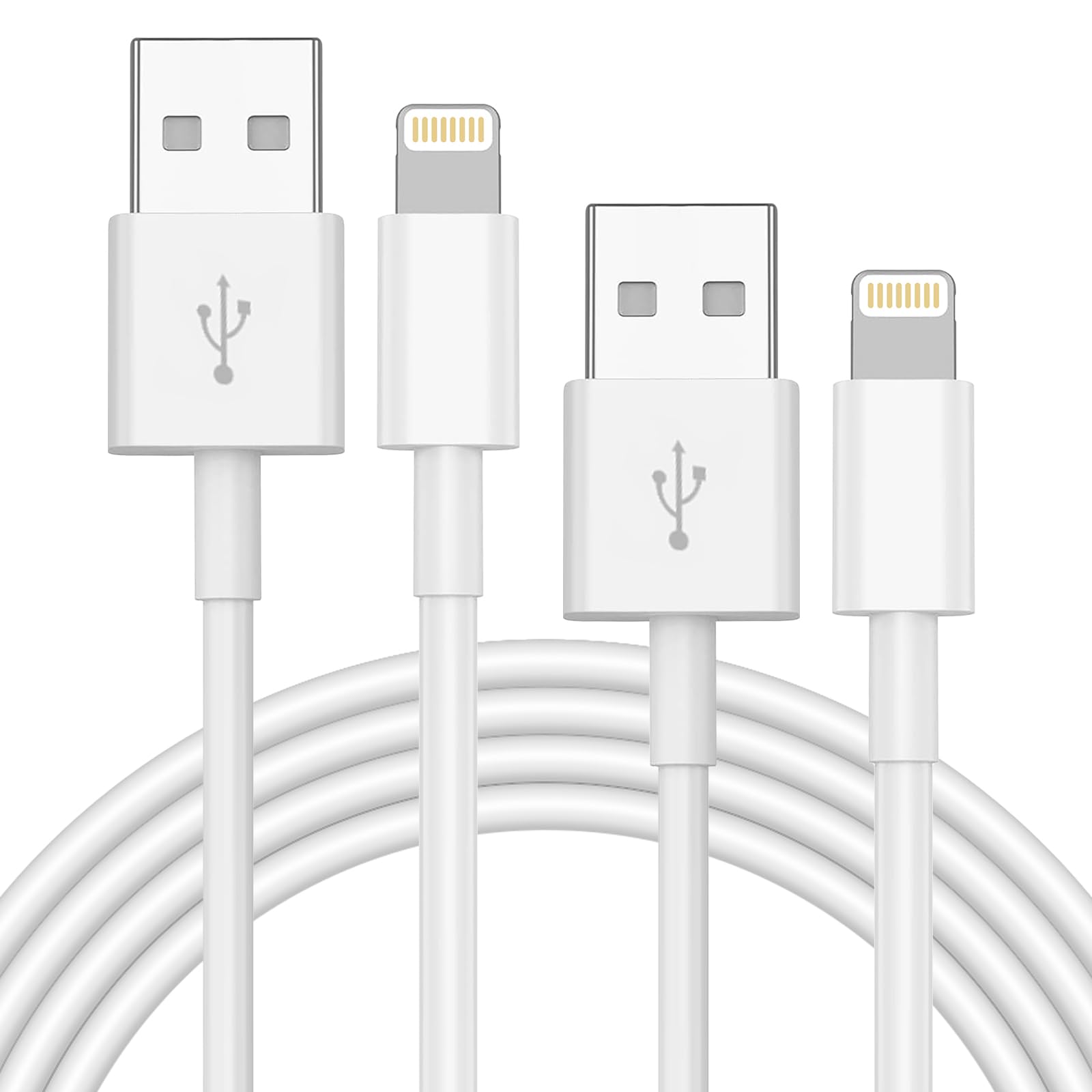 VODRAIS iPhone Charger 2 Pack (6FT) [Apple MFi Certified] Charger Lightning to USB Cable Compatible iPhone 12/11 Pro/11/XS MAX/XR/8/7/6s/6/plus,iPad Pro/Air/Mini,iPod Touch Original Certified