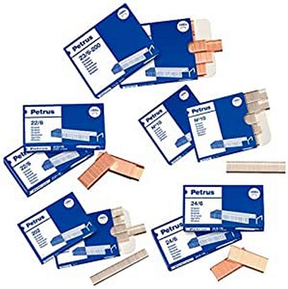 Petrus 791977 - Coppered Staples 23/10 - Pack of 1000 Units