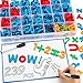235 Pcs Magnetic Letter Number with Magnet Board, 2 Erasable Magnetic Pen and Storage Box, Foam ABC Alphabet Gift for Refrigerator Fridge, Classroom Toy for Toddler Kid Child Spelling & Learning Game