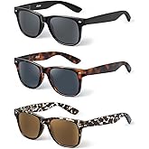 LADEESSE 3 Pack Reading Sunglasses for Women, UV400 Sun Readers Glasses Spring Hinge Outdoor Sunglasses(Not bifocal)
