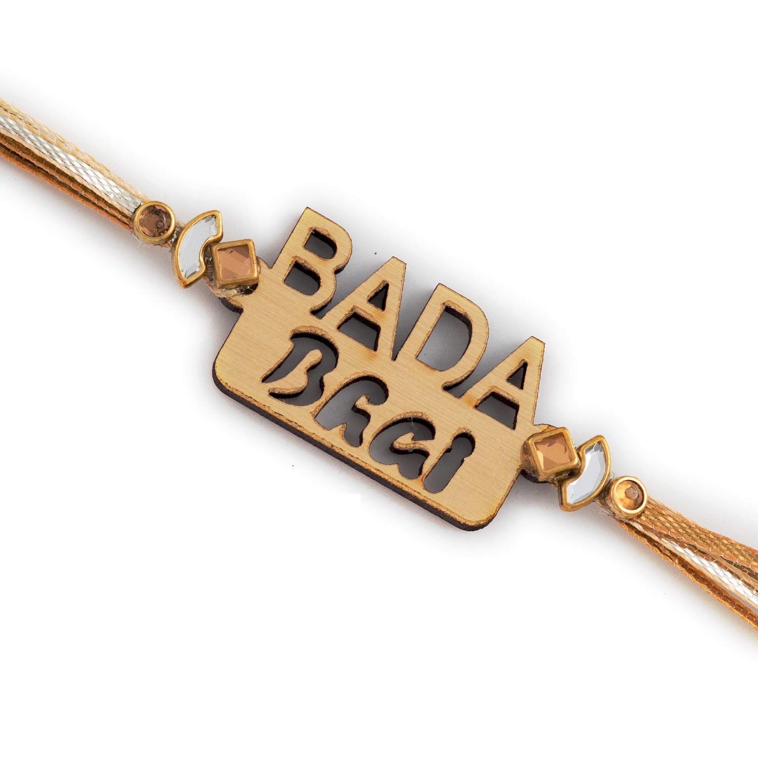 aapno rajasthan bada bhai motif wooden rakhi