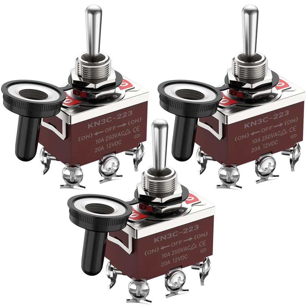 Gebildet 3pcs Waterproof Latching Toggle Switch