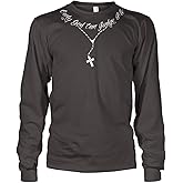 Cybertela Men's Only God Can Judge Me Tattoo Necklace Long Sleeve T-Shirt
