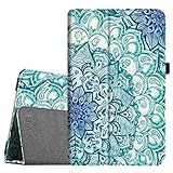 Fintie Folio Case for Samsung Galaxy Tab E 9.6, Slim Fit Premium Vegan Leather Folio Stand Cover for Tab E/Tab E Nook 9.6-Inch Tablet (SM-T560/T561/T565/T567V), Emerald Illusions