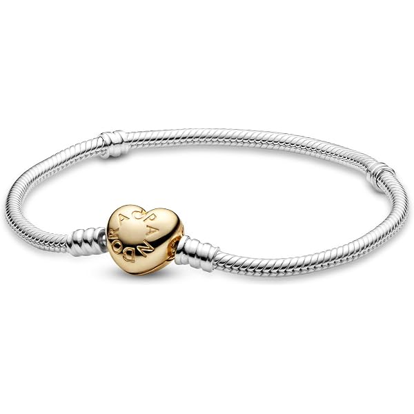 Amazon.com: PANDORA Silver w Rose Heart Clasp: Clothing, Shoes