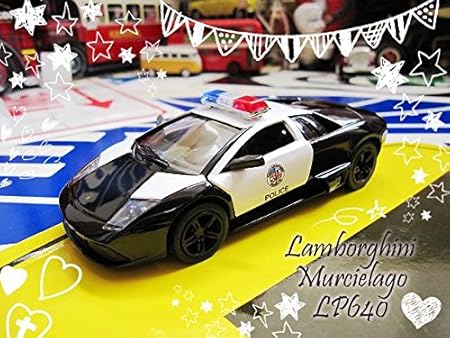 Amazon 1 36 ランボルギーニ ムルシエラゴ Lp640 パトカー ミニカー ポリス Police 3 黒白 ミニカー ダイキャストカー おもちゃ