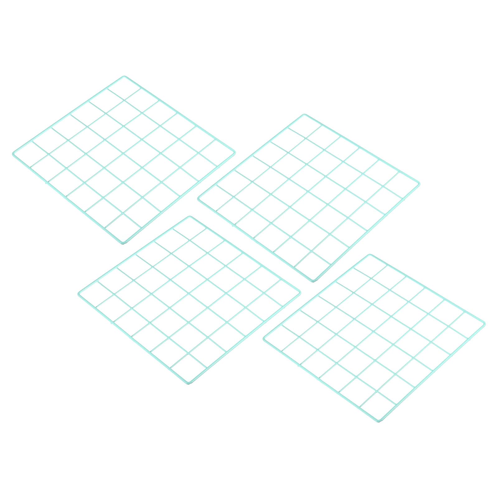 PATIKIL 12x12 Wire Grid Panel, 4 Pack Metal Mesh Wall Decor Decorative Panels Board Photo Pictures Display Hanging Organizer for Home Office, Green