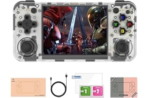 CAITEAM RG35XX H, Anbernic Retro Handheld Gaming Console with 64GTF Card, Support HDMI TV Out, 5G WiFi Bluetooth 4.2 , Dual Sticks, 3.5-Inch IPS Horizontal Screen, Make Retro Game Experience Better (White)