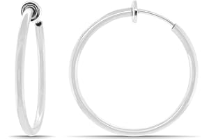 ALOHA EARRINGS Clip On Spring Hoop Earrings for Non-Pierced Ears