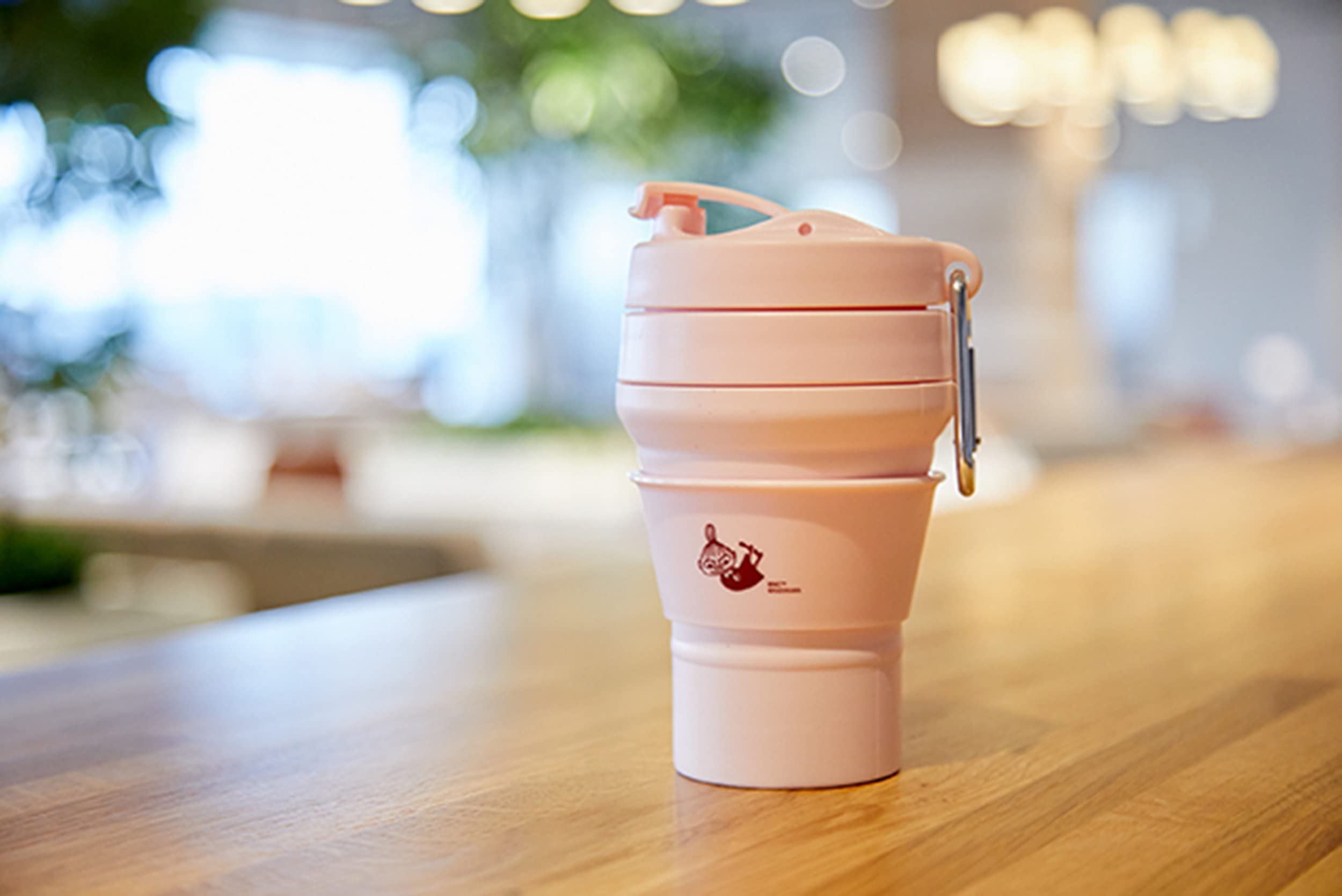 【ムーミンバレーパーク ムック本 付録】持ち運べる折りたたみシリコンタンブラー リトルミイ かわいい