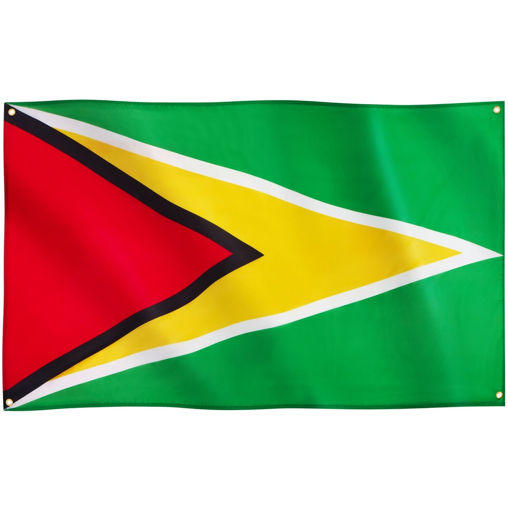Runesol Guyana Flag, 91x152cm, 3ft x 5ft, 4 Grommets, Eyelet In Every Corner, British Guiana, Co-operative Republic of Guyana, Premium Flags, Inside, Outside, Banner, Vivid Colours — image 1