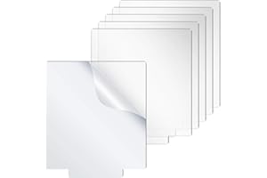 TENARE 6 Pieces 2 mm Acrylic Sheet Transparent LED Film for LED Light Base Thick Clear Screen with Protective Film Acrylic Blanks for Galentine's Day Table Signs DIY Display Craft(Rectangle)