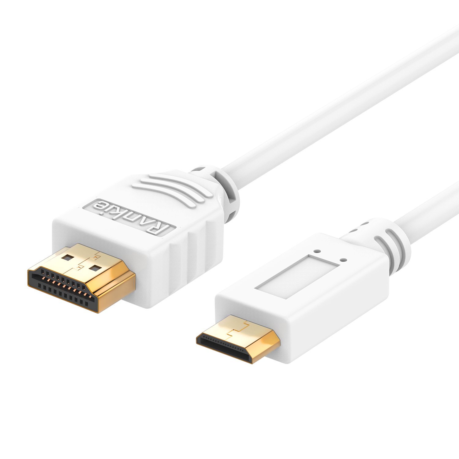 Rankie Mini HDMI to HDMI Cable, 1080P Full HD, 1.8 m, White Amazon.co